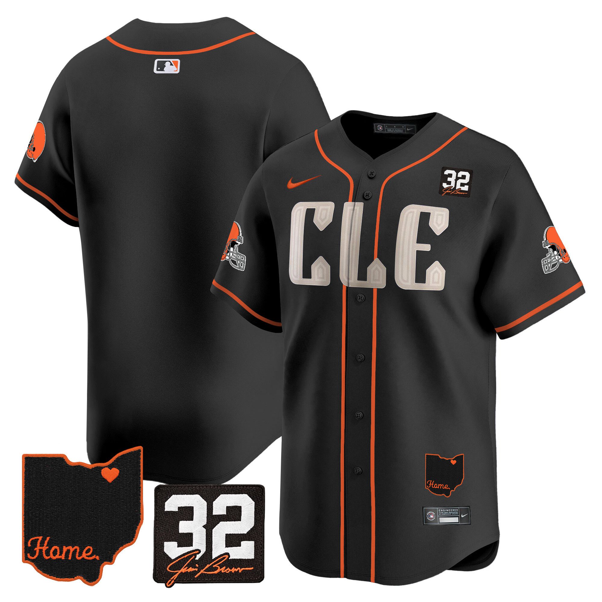 Men Cleveland Browns Blank Black Home Patch Vapor Premier Limited 2024 Nike NFL Jersey